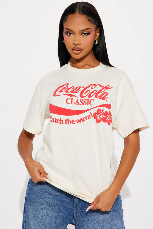 Coca Cola Catch The Wave Tee - Sand